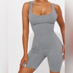 Fashion Nova Gray Jumpsuit
